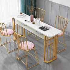 네일테이블 럭셔리 탁자 패디큐어 홈바 데스크 선반, 1개, 나비 의자 x2 기본 구성