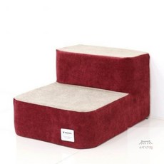 우노구나 [레드퍼피] 모던펫스텝 벨벳버건디(2단) 강아지스텝퍼