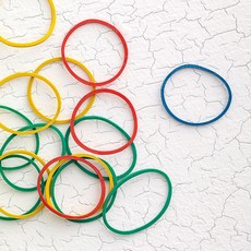 컬러 고무줄 고무밴드 4cm 색혼합 200P 가정 사무용+그릿커머스Shop, 빠른배송