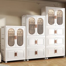 簡易免安裝家用衣服折疊收納櫃子儲物兒童寶寶衣櫥臥室出租屋衣櫃, 1掛衣-3小櫃-70CM正寬【實白】,上可掛衣-下可儲物-組合收納