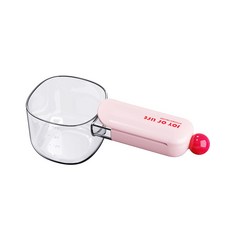 DFMEI 多巴胺可夾米勺舀米勺廚房挖麪粉米粉勺子大容量量勺五穀雜糧勺子, 1個, 櫻花粉:如圖