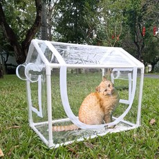 길고양이집 급식소 방수 보온 야외 가림막 비닐하우스, 1개, one color