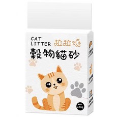 拉拉頌 穀物貓砂 科技除臭 快速結團 可沖廁所 低粉塵 2.5公斤x6包, 1個, 6包貓砂