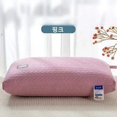 ZYSM 베개가 무너지지 않는 베갯속 높은 목베개 수면 보조 1인용 호텔 전용 숙소, 핑크, 1개