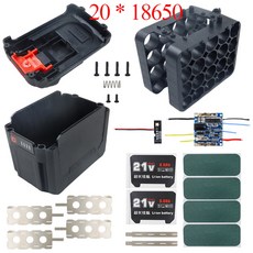 호환10/15/20/30 코어 18650 리튬 이온 배터리 21V 케이스 박스 PCB BMS 보호 회로 기판 Makita Lomvum Zhi, 01 China Mainland, 01 20X18650BOXPCB