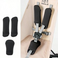 피스 유모차 보호 벨트 카시트 어깨 패드 어깨끈 커버 소프트 쿠션, 1개, 1. 검정색