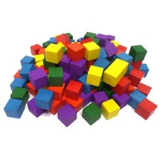 큰솔 1cm 큐브 블록 교구 나무 200p 도형 수학놀이 아기우드퍼즐 완구