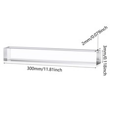 1개 투명 사각 아크릴 막대 DIY 공예용 디스플레이 스탠드 광택 처리된 가장자리 다양한 크기, 04 2x3x300mm 1pcs