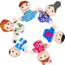 오누원 손가락인형 가족 6종 역할놀이 이야기놀이 교구, 1개, 1세트