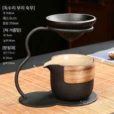 수제 빈티지 티팟세트 엔틱 다도 도자기 티포트 홈카페 집들이 예쁜선물, 1개, A. 티 리크 세트 1개 + 독수리 입 정의 컵