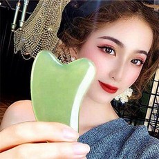 天然玉石刮痧板 全身通用 岫巖玉 臉部美容, 1個, 天然玉石刮痧板全身通用岫巖玉家用刮臉板眼