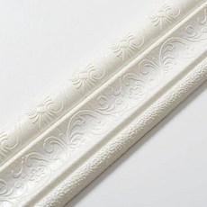 롤 허리선 벽 스티커 방수 충돌 방지 스커트 라인 배경 장식, 6. white