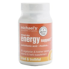 Michael's Naturopathic Programs 腎上腺素特強能量支援素食 & 猶太潔食錠, 60入, 1個, 60錠