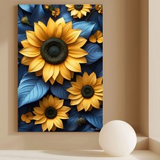 더마네이처 해바라기액자 돈들어오는 인테리어그림, 8번 해바라기그림