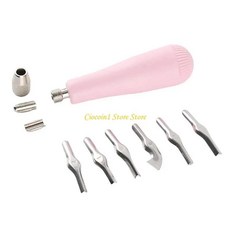 크기의 조각 헤드가 포함된 리놀륨 도구 리노컷 커터 인쇄 조각용 블록, 1개, 1. Pink