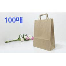 <최저가!!> 크라프트 쇼핑백 무지 종이가방 친환경 도시락 쇼핑백 100매, 특소(18*9*23cm)100매