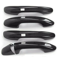 光亮真乾式碳纖維卡夢4門感應有燈孔拉手 適用於15-21 W205 C300 C63 16-22 GLC300