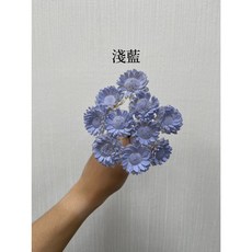 “Be a florist 花藝夢” 高品質索拉 迷你向日葵索拉 3公分 擴香花 乾燥花 永生花 不凋花, 淺藍