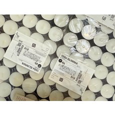 IKEA GLIMMA 小蠟燭 - 鋁殼蠟燭 適用於求婚告白、溫茶, 1件, 1.4L, 無味100顆1包 超商最多3包
