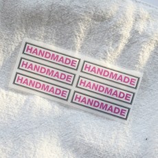 슈벨라 열전사지 핸드메이드 라벨 레터링 이중박스 6color 가방리폼 옷리폼, 1개, 03.핑크