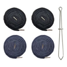 (끼우개 포함) 140cm 원형 후드끈 바지끈 4개, 1세트, 2색혼합(블랙/블랙/네이비/네이비)