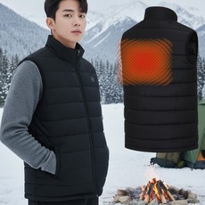 국내생산 no열선 훌리건 패딩조끼 h2102bk 탄소섬유 usb 온열 발열 조끼