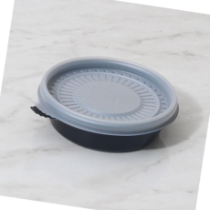 일회용죽용기 BF 반죽 원형 150 블랙 50세트소분 일회용 배달 죽포장용기, 일회용죽용기 BF 반죽 원형 150 블랙 50세트-소분, 50세트