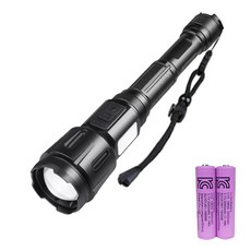 XHP90 후레쉬 스트롱 라이트 3000mah 배터리2개포함 LED 손전등 해루질 랜턴 COB XHP70 상위버전, xhp90스트롱후레쉬+배터리3000mah2개, 1세트