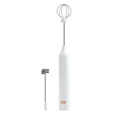 전동 우유 거품기 커피 계란 휴대용 음료 믹서 주방 휘스크 도구, 1개, 1. White