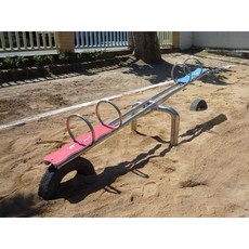 월드스포츠산업 야외 공원 놀이터 시소 4인 WDP-3305
