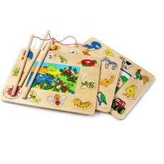 12개월유아 2살아기 소근육발달 두뇌발달 아동선물 낚시퍼즐 안전한 가벼운, 동물원, 1개