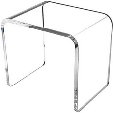 아크릴 미니 벤치 의자 스툴 낮은 신발 사이드, 가로195x세로300x높이225mm S 투명,, 1개