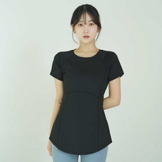 이케이 에어핏 롱디자인 숏슬리브 요가 필라테스 반팔 티셔츠