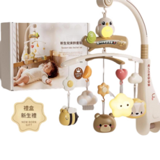 CATROOM 嬰幼兒床鈴禮盒, 卡其色電池禮盒裝, 1個