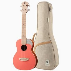 三木樂器 UC10 23吋 烏克麗麗 琴袋 架 彩色小吉他 兒童樂器, 珊瑚橘, 1個