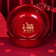 婚慶不鏽鋼洗臉盆, 1個, 一個盆 高級烤漆工藝 ,花瓣托盤