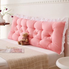 해피유통 침실 침대 헤드쿠션 분홍색 퀼팅 디자인 편안하고 부드러운 쿠션, 길어요60*높이50cm, 핫핑크