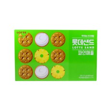 롯데샌드 롯데 파인애플 315g 식품 > 스낵/간식 스낵/시리얼 과자쿠키/비스킷/크래커 과자쿠키, 1개