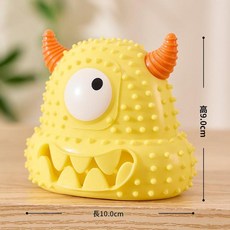 KIMPETS 小怪獸漏食磨牙玩具, 怪獸款 黃色, 1個