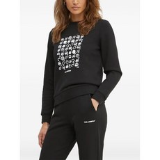 칼 라거펠트 그래픽 프린트 스웨트셔츠