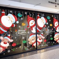 耶誕貼紙 聖誕老人與朋友 聖誕耶誕壁貼 聖誕裝飾貼 聖誕佈置 壁貼 牆貼 DIY組合裝飾佈置