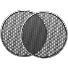 엑스 오토하우스 2개 6.5인치 자동차 금속 오디오 스피커 그릴 커버 메시 우퍼 혼 가드 장식 원형 프로텍터 은색, 3 Inch
