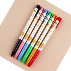 카카오리틀프렌즈 6색 볼펜 세트 필기구 학용품, 개, 기본