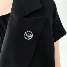 드림 유니버스 배지 브로치 디자인 센스 틈새 유니크 핀 액세서리 코트 브라 스타일 플래시 다이아몬드 버튼