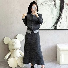 (삽)코지 니트 카디건+스커트2종(색상 선택)34881312