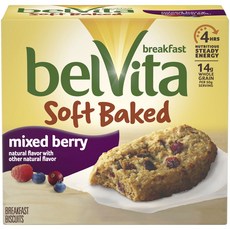 Belvita 소프트 베이크드 브렉퍼스트 비스킷 믹스드 베리, 5개입, 50g