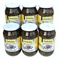 델리시아스 케이퍼 연어요리 파스타소스 절임 피클 병조림, 950g, 6개