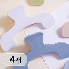 책고정 집게 북클립 책갈피 북마크 독서 보조템, 4개, 반투명+화이트