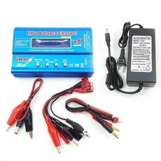 다용도 배모형 rc카 밸런스 충전기 배터리 오프로드 어댑터 기본 트럭 자체 보드 포크레인, 1개, 표준 + 전원 어댑터 T 플러그