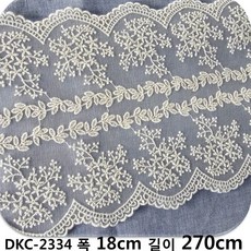 dklace 자수 레이스 DKC-2334 육각자수망 레이스 ( 폭 18cm {길이 90cm 180cm 270cm} 기준 ), WHITE-3, 1개